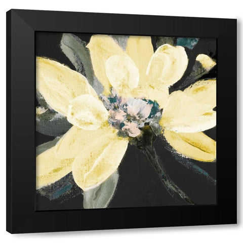 Yellow Blooms II Black Modern Wood Framed Art Print by Loreth, Lanie