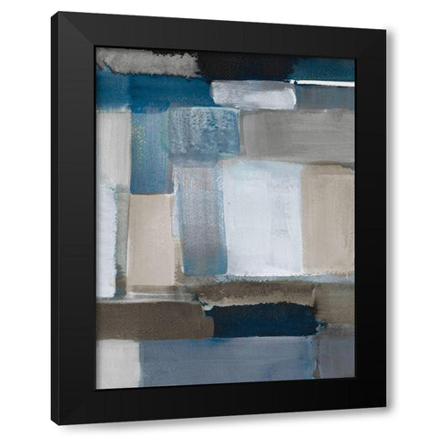 Blue Taupe Light I Black Modern Wood Framed Art Print with Double Matting by Loreth, Lanie