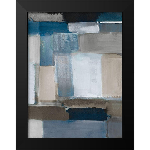 Blue Taupe Light I Black Modern Wood Framed Art Print by Loreth, Lanie