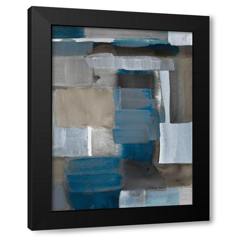Blue Taupe Light II Black Modern Wood Framed Art Print with Double Matting by Loreth, Lanie