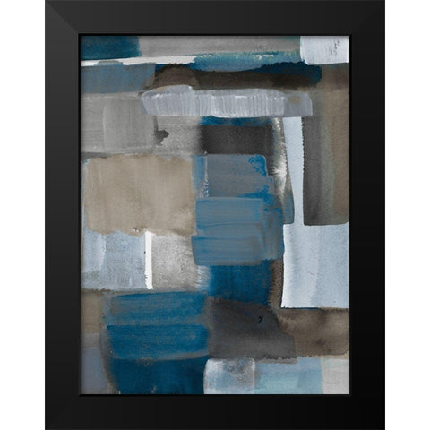 Blue Taupe Light II Black Modern Wood Framed Art Print by Loreth, Lanie