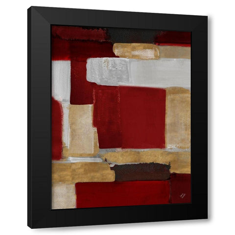Red and Gold Light I Black Modern Wood Framed Art Print by Loreth, Lanie