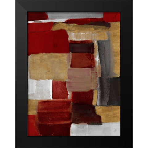Red and Gold Light II Black Modern Wood Framed Art Print by Loreth, Lanie