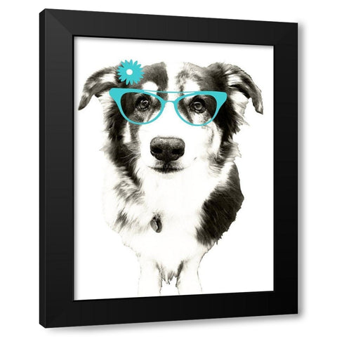 Dogs in Spring Black Modern Wood Framed Art Print with Double Matting by Edwins, Hugo
