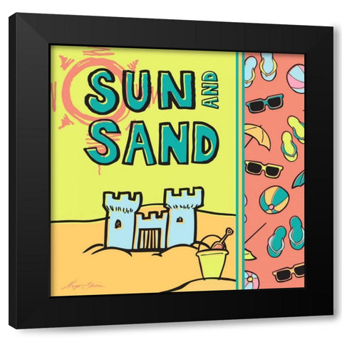 Pop Coastal IV Black Modern Wood Framed Art Print by Edwins, Hugo