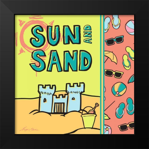 Pop Coastal IV Black Modern Wood Framed Art Print by Edwins, Hugo