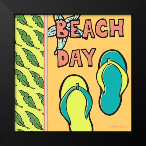 Pop Coastal II Black Modern Wood Framed Art Print by Edwins, Hugo