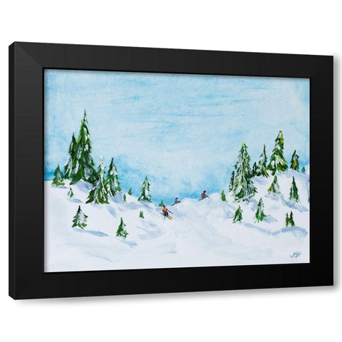 Winter Fun I Black Modern Wood Framed Art Print by DeRice, Julie