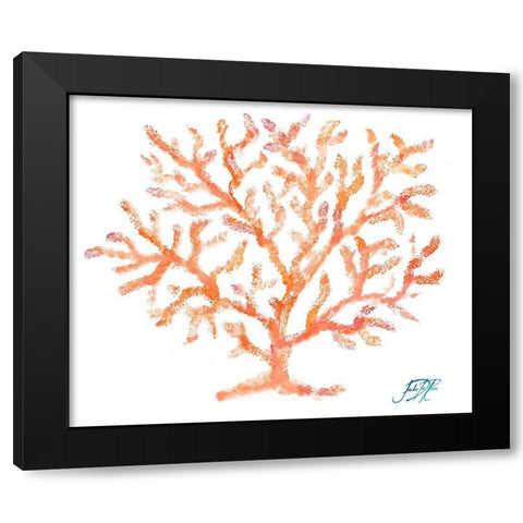 Coral I Black Modern Wood Framed Art Print by DeRice, Julie
