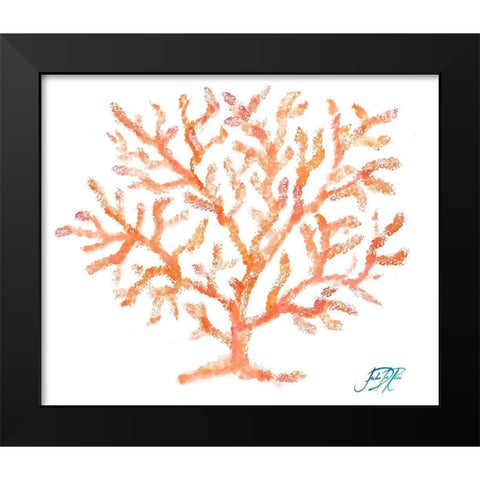 Coral I Black Modern Wood Framed Art Print by DeRice, Julie