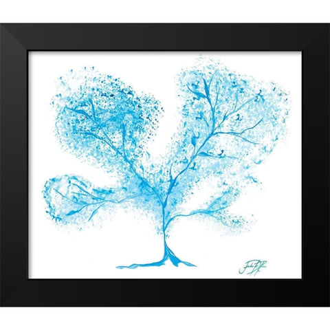 Coral II Black Modern Wood Framed Art Print by DeRice, Julie