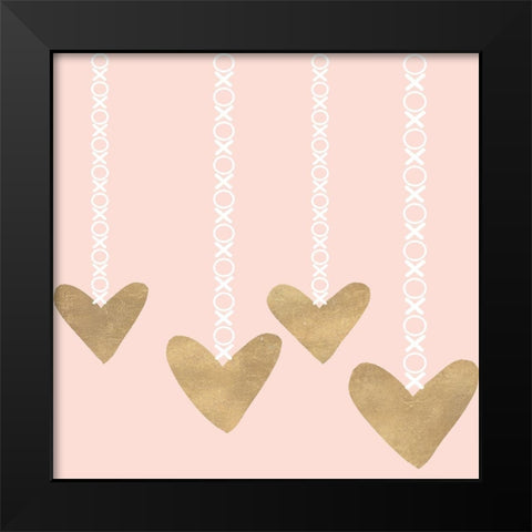 Love Hangs in There Black Modern Wood Framed Art Print by SD Graphics Studio