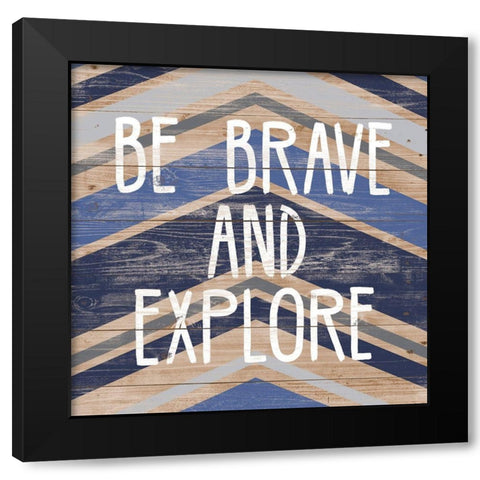 Wake and Explore II Black Modern Wood Framed Art Print by SD Graphics Studio
