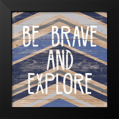 Wake and Explore II Black Modern Wood Framed Art Print by SD Graphics Studio