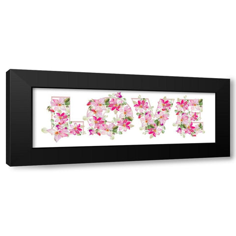 LOVE Black Modern Wood Framed Art Print by Loreth, Lanie