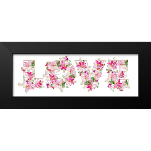 LOVE Black Modern Wood Framed Art Print by Loreth, Lanie