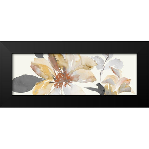 Neutral Clematis Panel II Black Modern Wood Framed Art Print by Loreth, Lanie