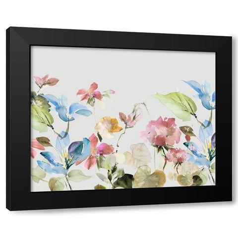 Geranium Garden II Black Modern Wood Framed Art Print by Loreth, Lanie