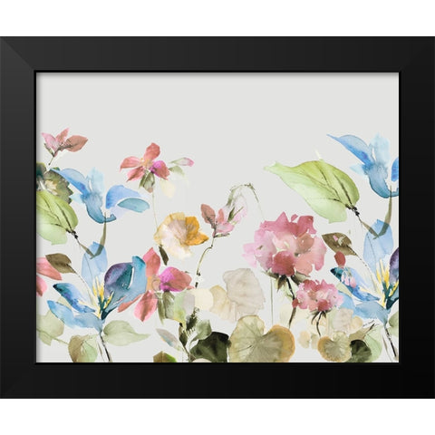 Geranium Garden II Black Modern Wood Framed Art Print by Loreth, Lanie