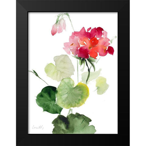Geranium II Black Modern Wood Framed Art Print by Loreth, Lanie