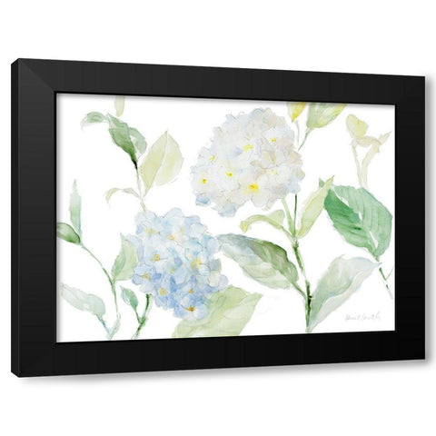 Nikko Blue Black Modern Wood Framed Art Print by Loreth, Lanie