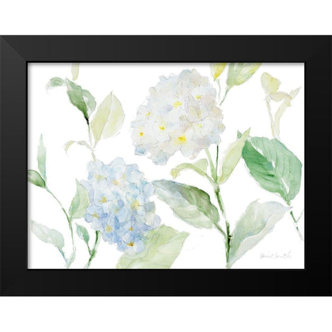 Nikko Blue Black Modern Wood Framed Art Print by Loreth, Lanie