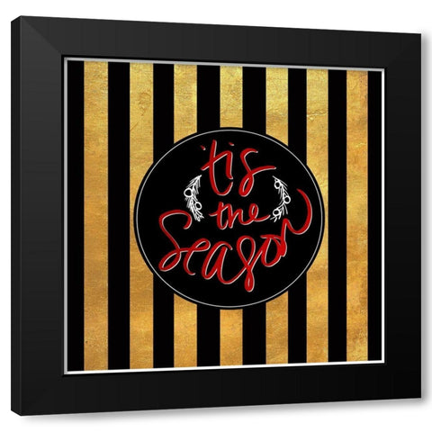 Christmas Gold III	 Black Modern Wood Framed Art Print by SD Graphics Studio