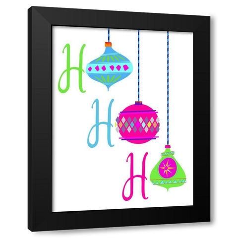 Bright Holidays Black Modern Wood Framed Art Print by SD Graphics Studio