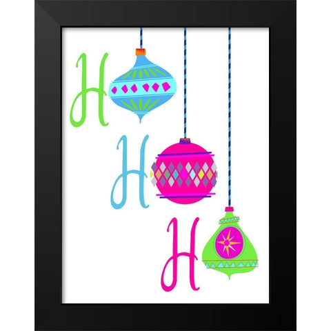 Bright Holidays Black Modern Wood Framed Art Print by SD Graphics Studio