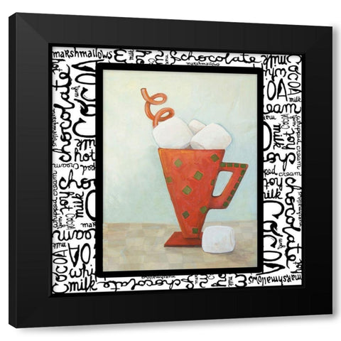 Tis the Season for Cocoa III Black Modern Wood Framed Art Print by Diannart