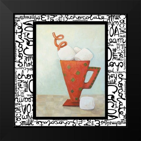 Tis the Season for Cocoa III Black Modern Wood Framed Art Print by Diannart