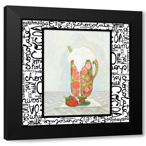 Tis the Season for Cocoa IV Black Modern Wood Framed Art Print with Double Matting by Diannart