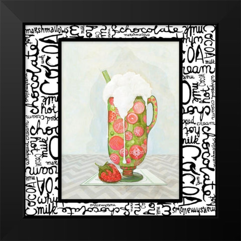Tis the Season for Cocoa IV Black Modern Wood Framed Art Print by Diannart
