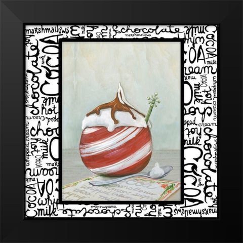 Tis the Season for Cocoa II Black Modern Wood Framed Art Print by Diannart