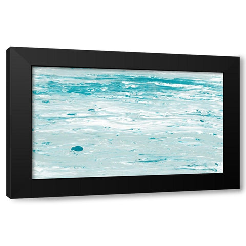 Blue Elemental Flow Black Modern Wood Framed Art Print by Edwins, Hugo