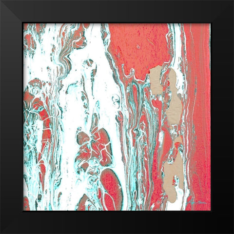 Elemental Flow Black Modern Wood Framed Art Print by Edwins, Hugo