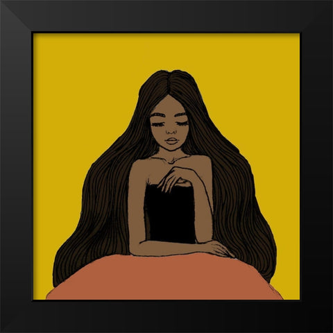 Relax And Chill Black Modern Wood Framed Art Print by Amaya