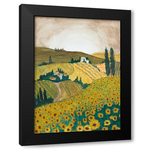 Tuscany Black Modern Wood Framed Art Print with Double Matting by Bucheli, Amaya