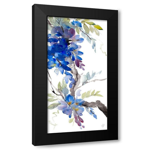 Peaceful Wisteria Black Modern Wood Framed Art Print by Loreth, Lanie