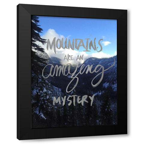 Amazing Mystery Black Modern Wood Framed Art Print by Wilson, Kali