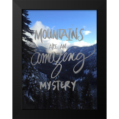 Amazing Mystery Black Modern Wood Framed Art Print by Wilson, Kali