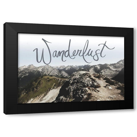 Wanderlust Black Modern Wood Framed Art Print by Wilson, Kali