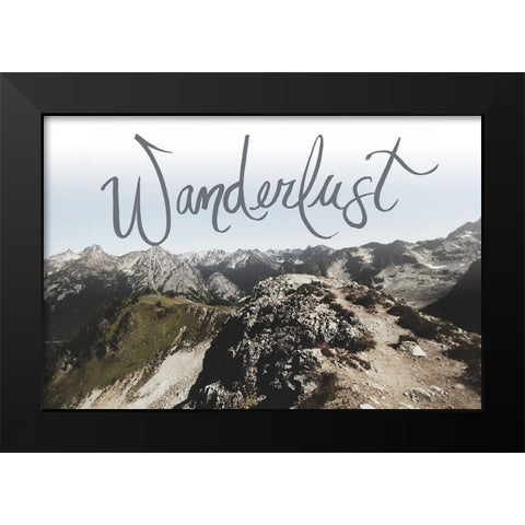Wanderlust Black Modern Wood Framed Art Print by Wilson, Kali