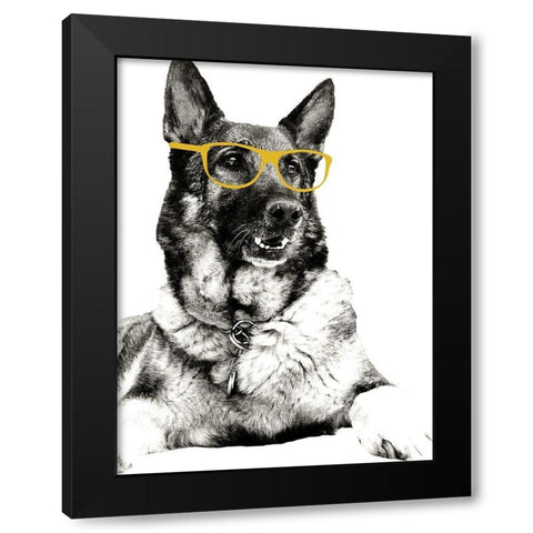 Gold Shades Black Modern Wood Framed Art Print by Wilson, Kali