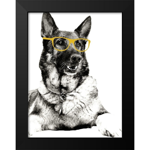 Gold Shades Black Modern Wood Framed Art Print by Wilson, Kali