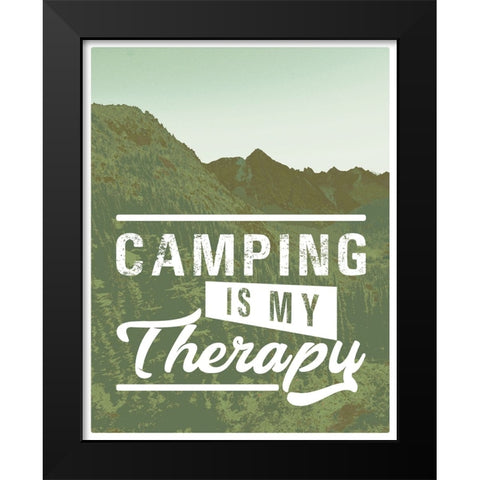 Camp Therapy Black Modern Wood Framed Art Print by Wilson, Kali