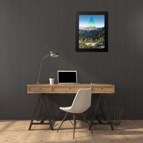 Mountain Peak Black Modern Wood Framed Art Print by Wilson, Kali