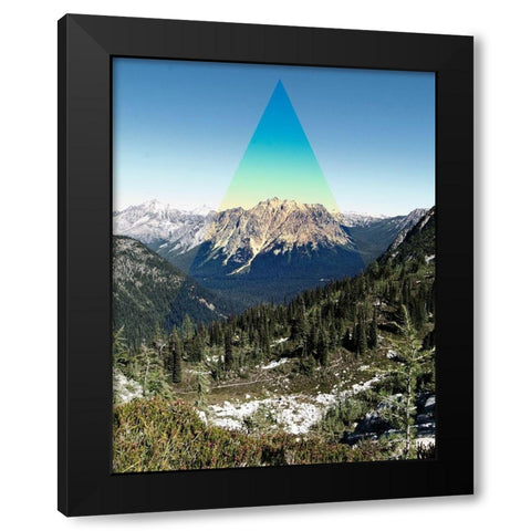 Mountain Peak Black Modern Wood Framed Art Print by Wilson, Kali