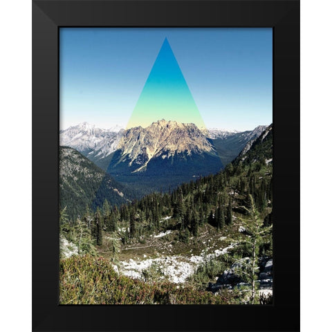 Mountain Peak Black Modern Wood Framed Art Print by Wilson, Kali