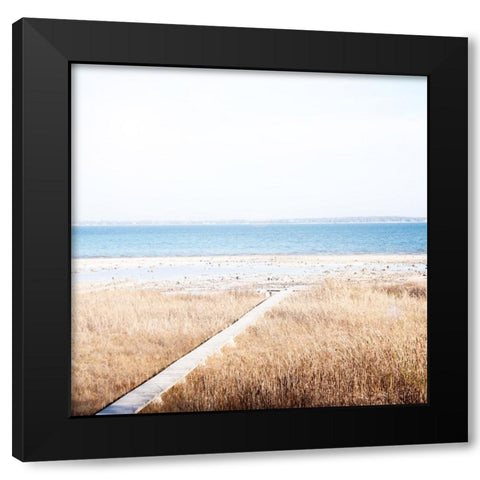 Grassy Shore Black Modern Wood Framed Art Print by Wilson, Kali